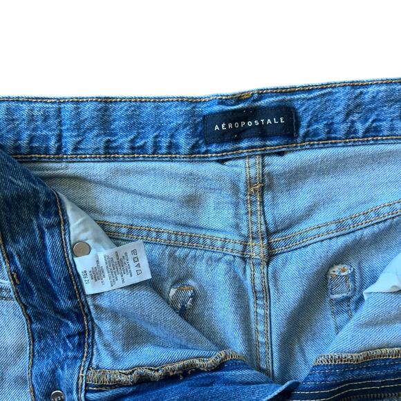 Aeropostale Wide Leg Jeans Light Wash High Rise Y2K Baggy 2000s Revival 12 - Picture 3 of 9